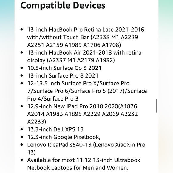 MacBook Pro 13 2016-2021 Laptop Sleeve PU Leather Case - Picture 9 of 9